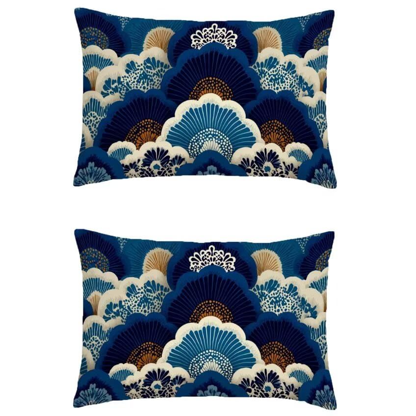 Coussin exterieur impermeable 60x90 cm lot de 2 taie oreiller lin