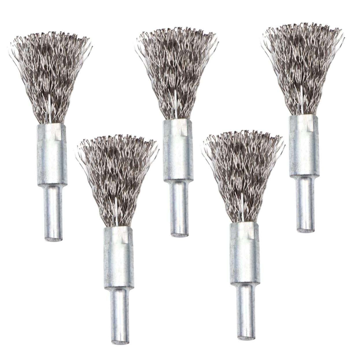 Ipetboom Stainless Steel Wire Brush for Test Tube Cleaning Polishing Head Electric Drill Brush 5pcs Set for Metal Surface