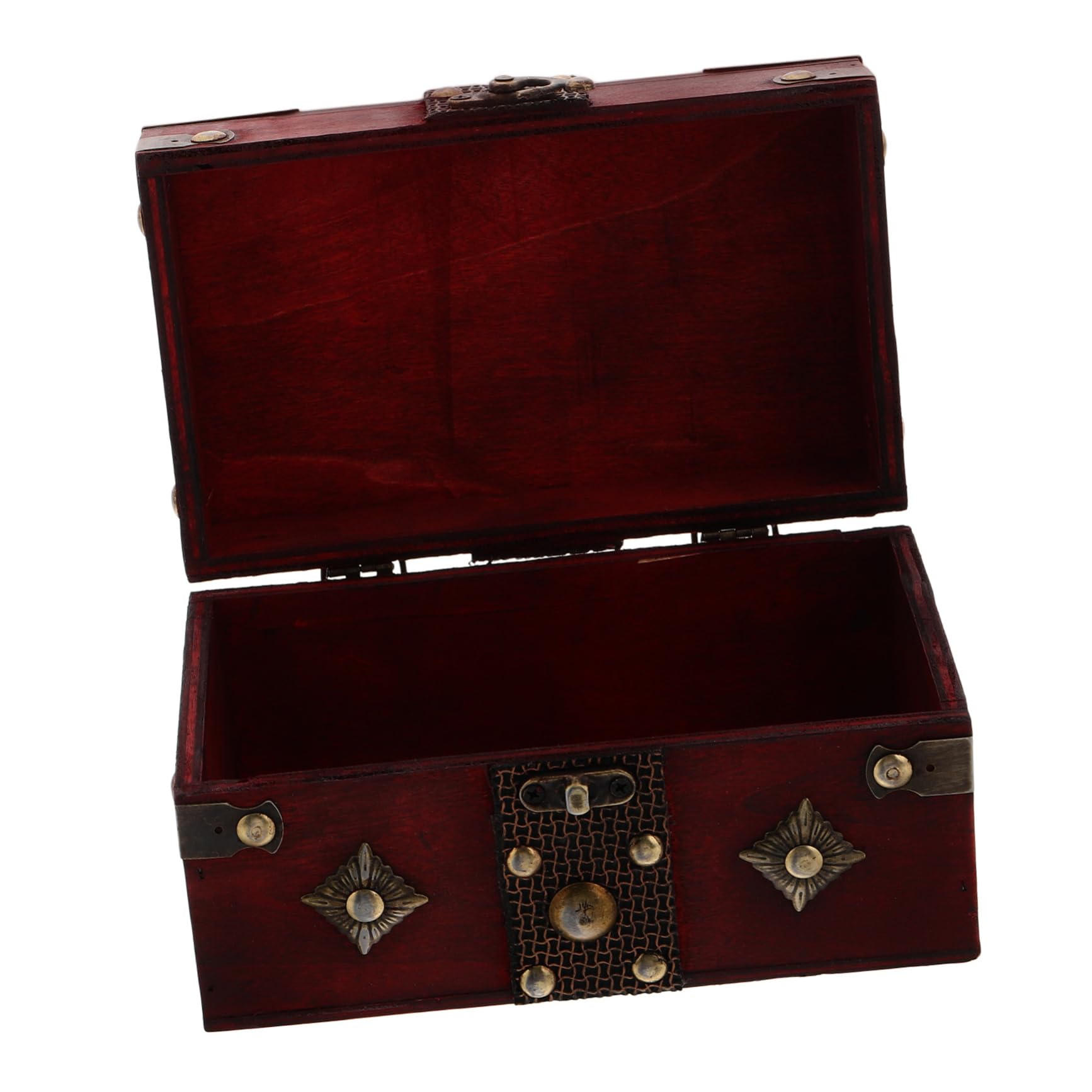 LIFKOME Vintage Wooden Jewelry Storage Box Decorative Treasure Chest Craftsmanship Decor for Home