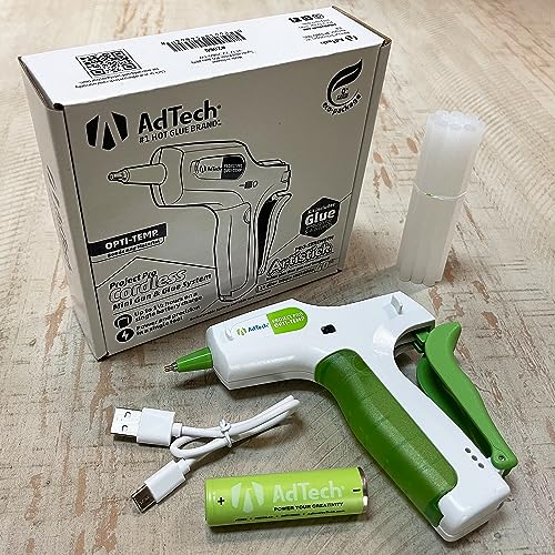 AdTech Project Pro Rechargeable Cordless Hot Glue Gun - Mini Glue Gun includes 10, 4" Artistick Stringless Glue Sticks - Precision Glue Gun with USB Charger - Image 3