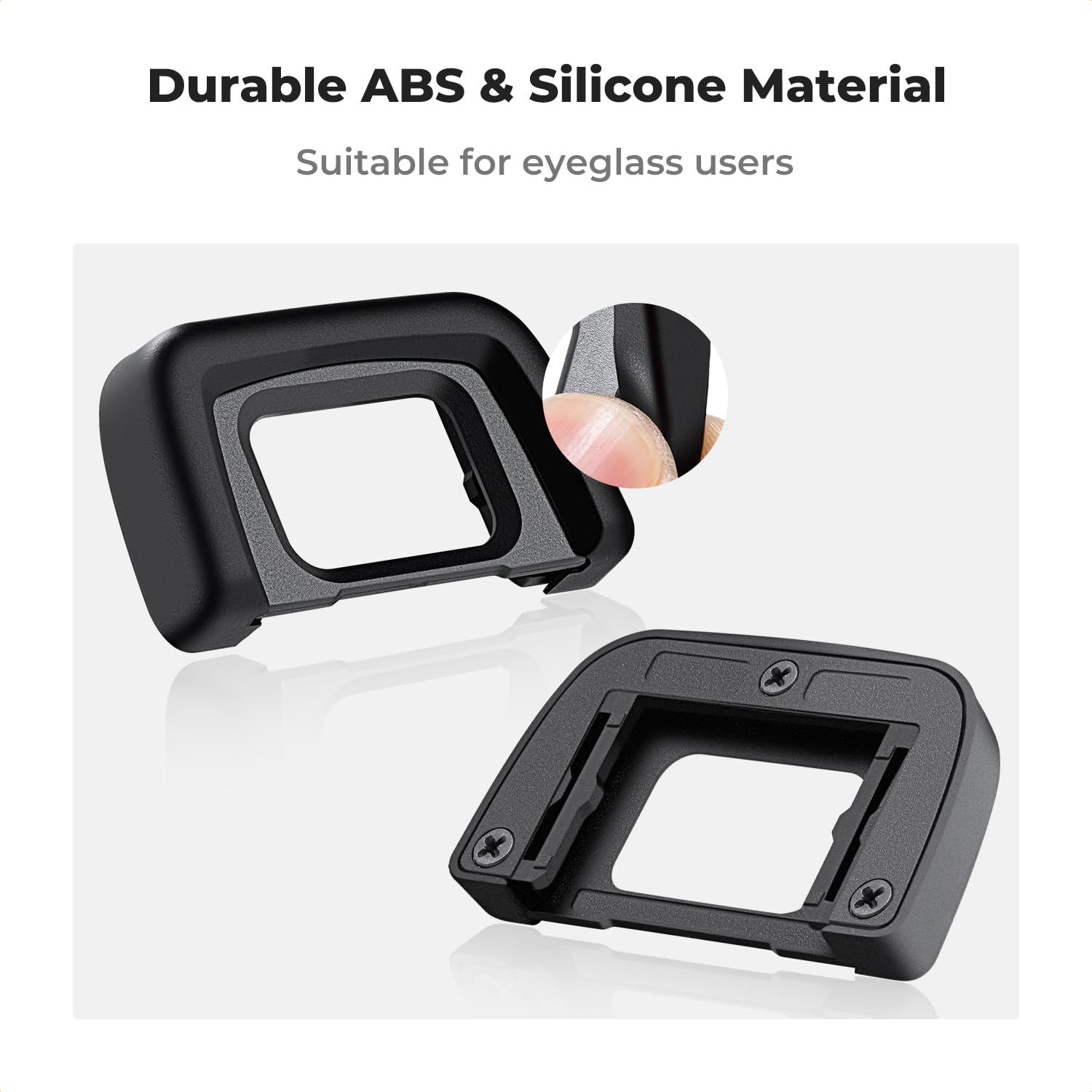 K&F Concept Soft Silicone Eyecup Eyepiece Viewfinder for D5000 D5100 D3000 D3100 Cameras Replaces Nikon DK-25 Eyecup(2 Pcs) with Hot Shoe Cover - Image 2