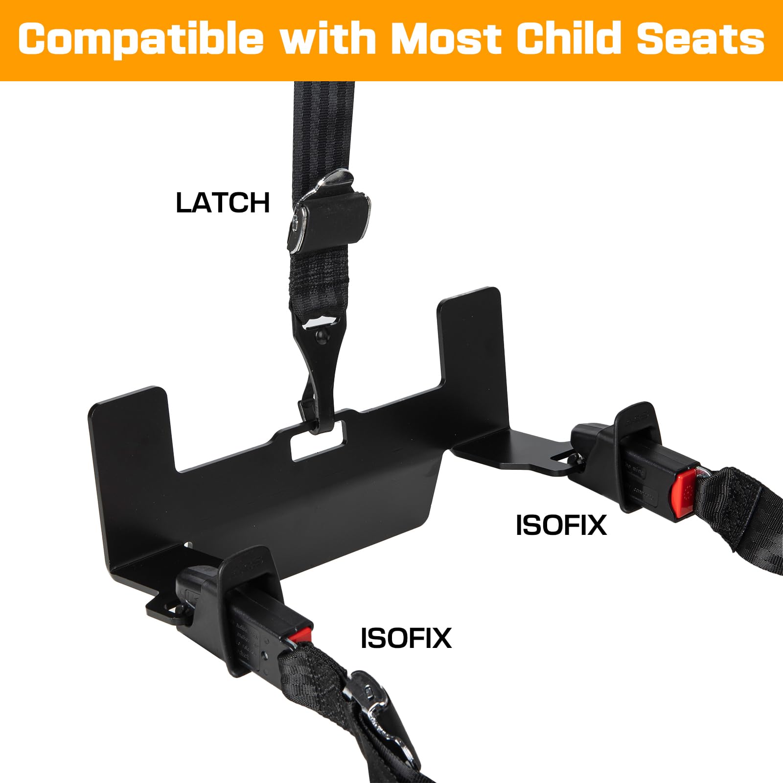 Tether Anchor 2017 Chrysler Pacifica Car Seat Installation Seatbelt  Extender Universal ISOFIX Car Seat Bracket Steel LATCH