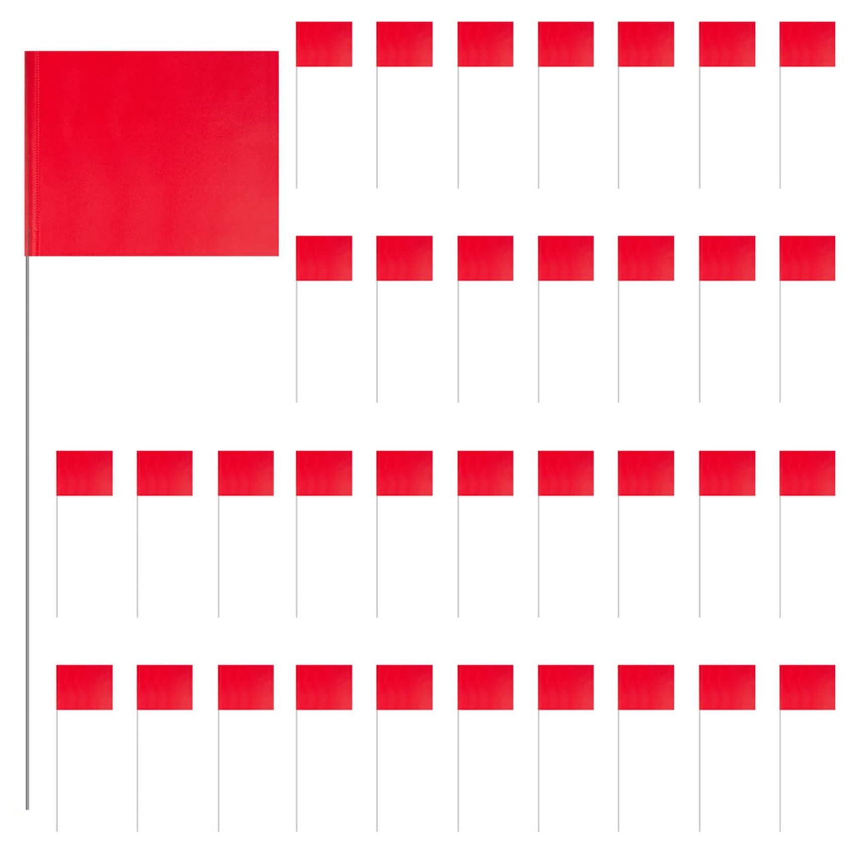 Jnchdghwa Red 500Pack Marking Flags, Yard Flags 15X4x5inch, Marker Flags, Lawn Flags Markers, Irrigation Flags, Landscape Flags