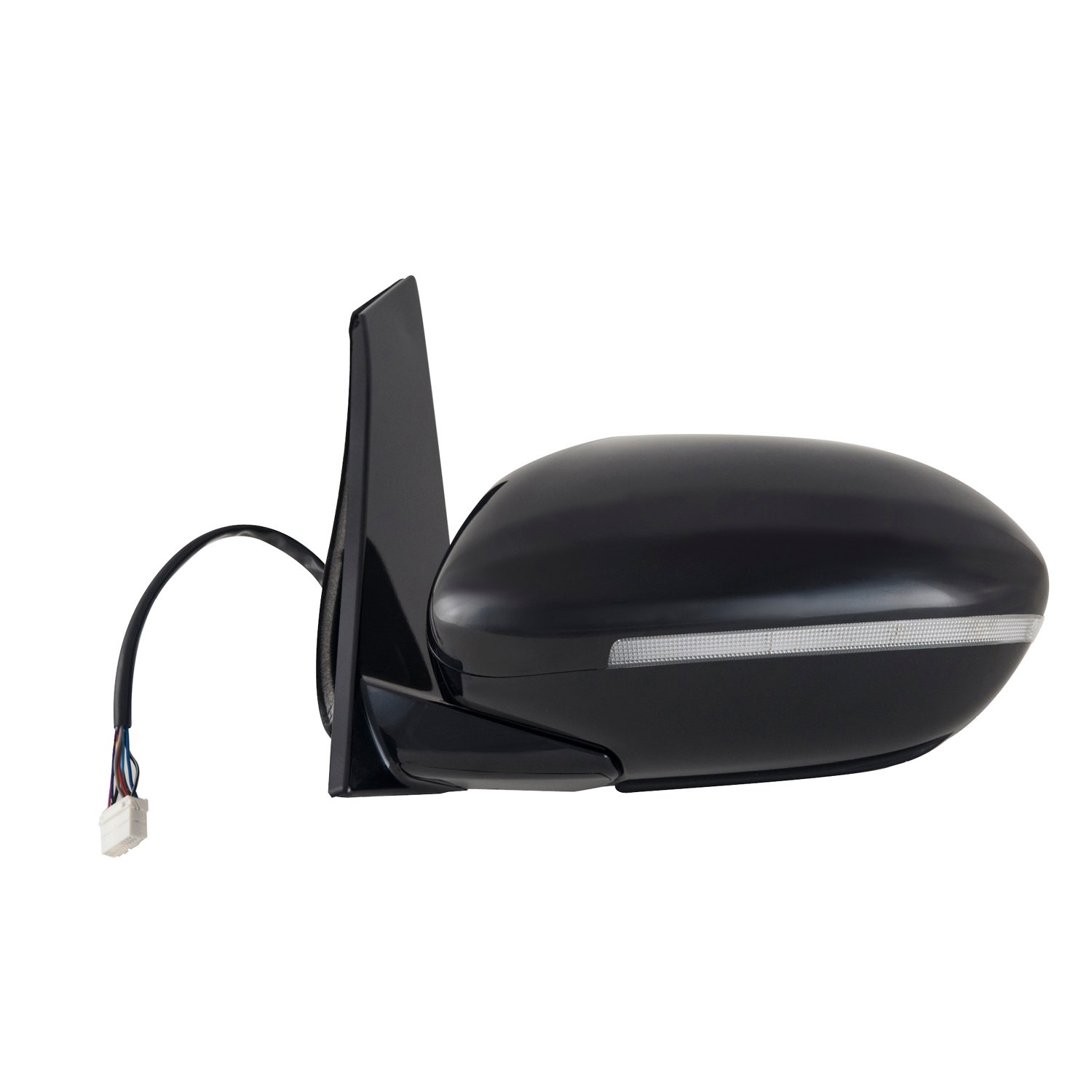 Photo 1 of Fit System Driver Side Mirror for Honda Odyssey Touring, Touring Elite Model, Smooth Black w/PTM Cover, w/Turn Signal, Memory, Aspherical Lens, Foldaway, Heated Power