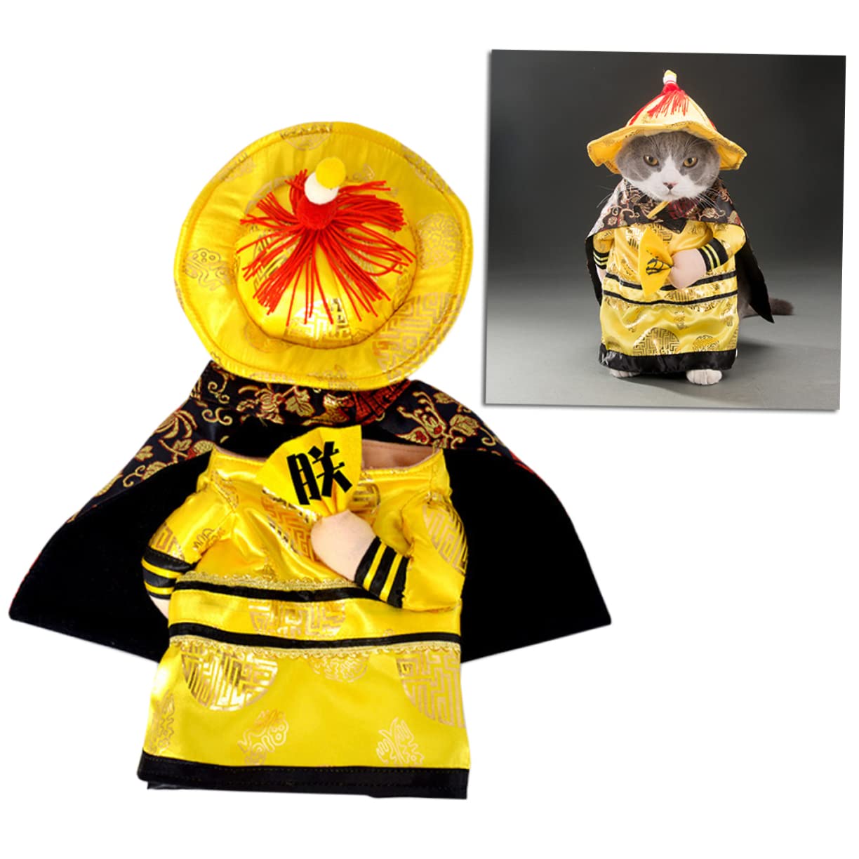 FOMIYES 3stücke Funny Standing Pet Costume Chinesischer Cosplay Anzug Für Kleine Hunde s Lustige Tierbekleidung Für Partys Und Besondere Anlässe Und Einfach Anzuziehen