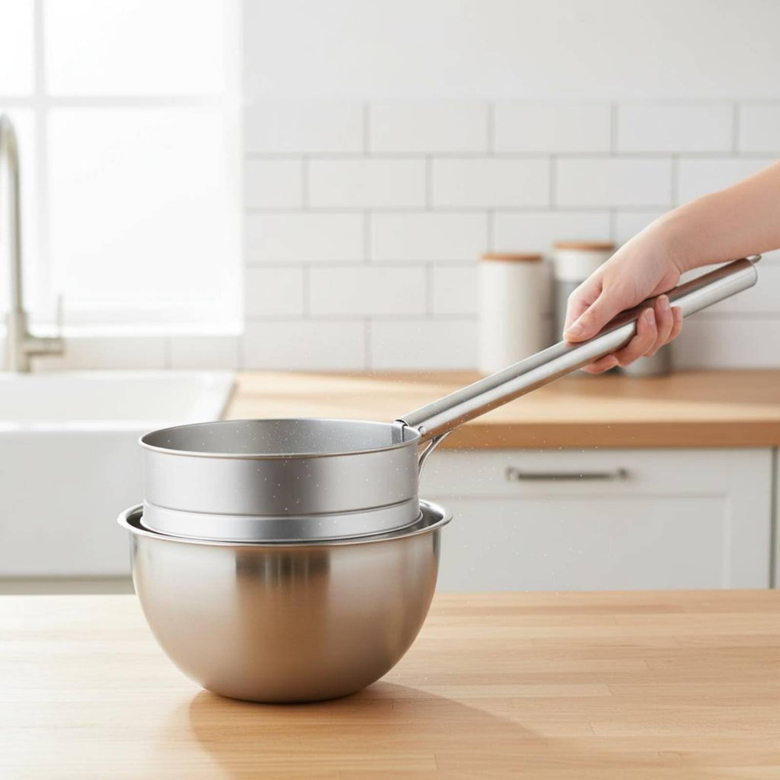 Setteccio Elettrico Sieve Setaccio Setaccio Industriale Vagliatore in Acciaio Inox per Separazione Rapida di Farine E Sabbie con Struttura per Output