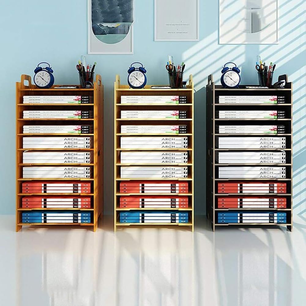 le File A4 MultiLayer Sto Box Desk File Rack impilabile Cartella SorterEfficiente Documenti Sto Solut per la casa &