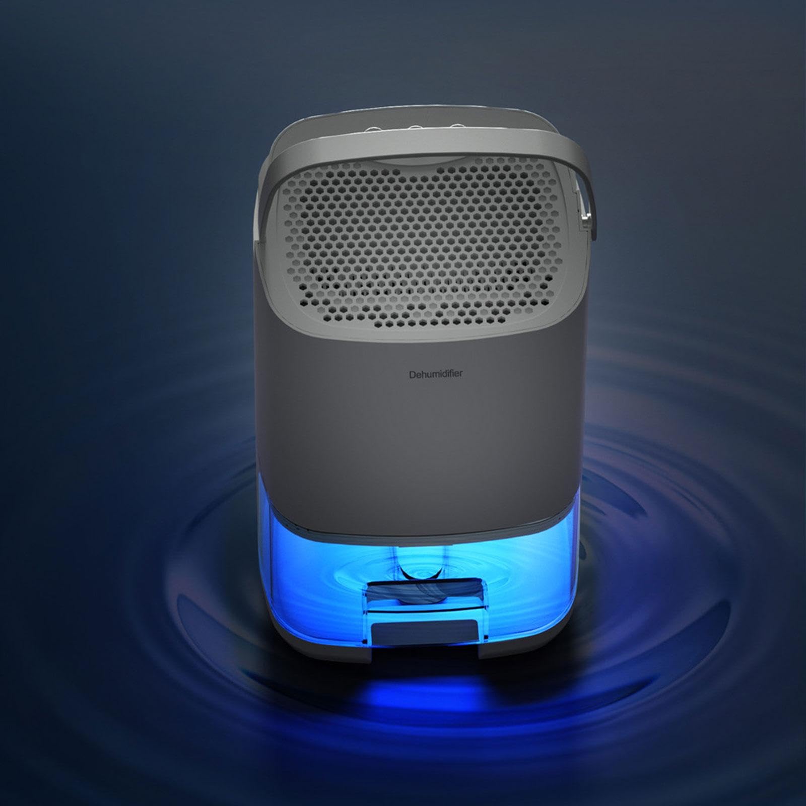 Mini Deumidificatore Portatile con Capacità di 1000 Ml, Spegnimento Automatico, Luce Notturna, Tecnologia Silenziosa, Adatto per Camera Da Letto, Bagn, Nero