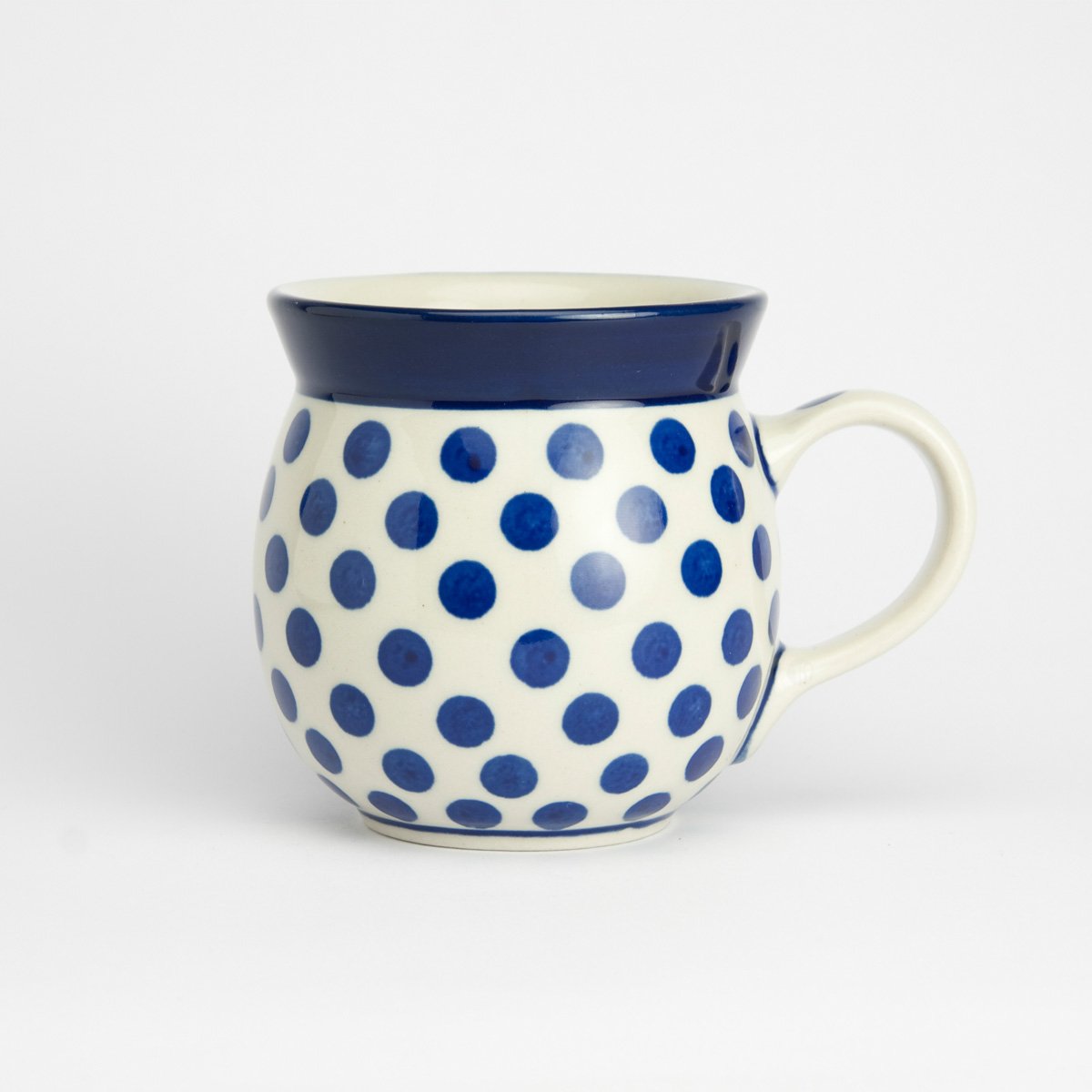 Arty Farty Polish Pottery 210ml Lady Mug - Small Blue Dot