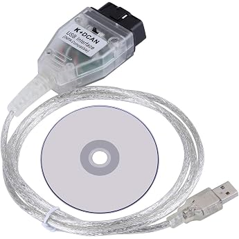 K+ DCAN Ediabas Coding Interface Cable Switch FT232RQ OBDII for R56 E87 E93 E70 from 1996 to 2008
