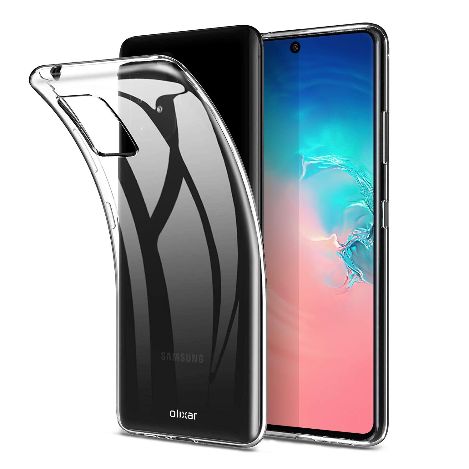 Olixar Clear Case for Samsung Galaxy S10 Lite, Silicone Gel TPU Flexible - Ultra Thin - Slim Protection - Wireless Charging Compatible - Shockproof Phone Cover - Crystal Clear
