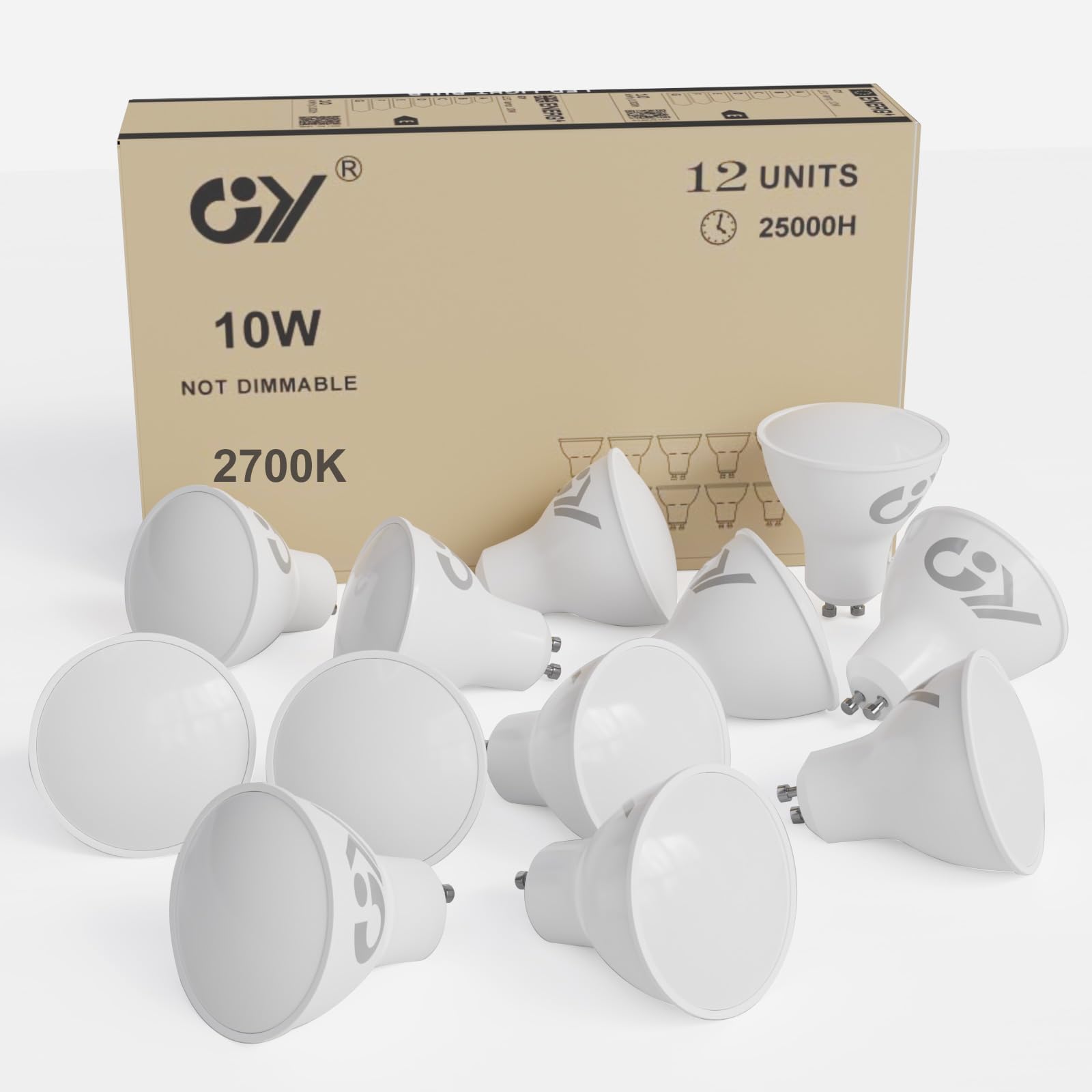 GY Ampoules LED GU10 10W 930LM, 2700K Blanc Chaud, 120° Larges — free download