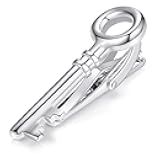 1.57inch Mens Boys Skinny Narrow Key Tie Clip Bar for Wedding Gift 4cm Silver