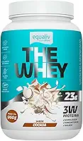 Equaliv The Whey 960g – Whey Protein Concentrado, Isolado e Hidrolisado para Ganho de Massa e Recuperação Muscular – Sabor Cocada, Adoçado Naturalmente