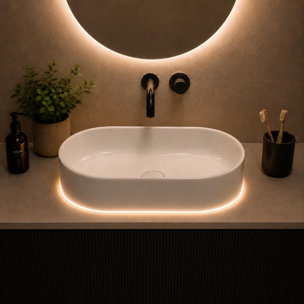 Liść | LumaFlex 408 LED profil silikonowy Freecut, taśma świetlna LED 5 m, taśma LED 12 VDC, ciepła biel 3000 K, 696 lm/m, 4 x 8 mm, możliwość ściemniania, IP65, oświetlenie mebli