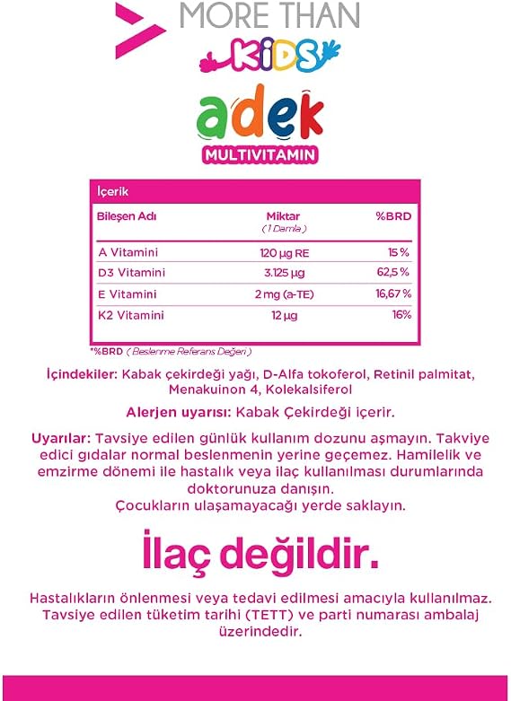 More Than Adek Kids Multivitamin Drops 30 ml