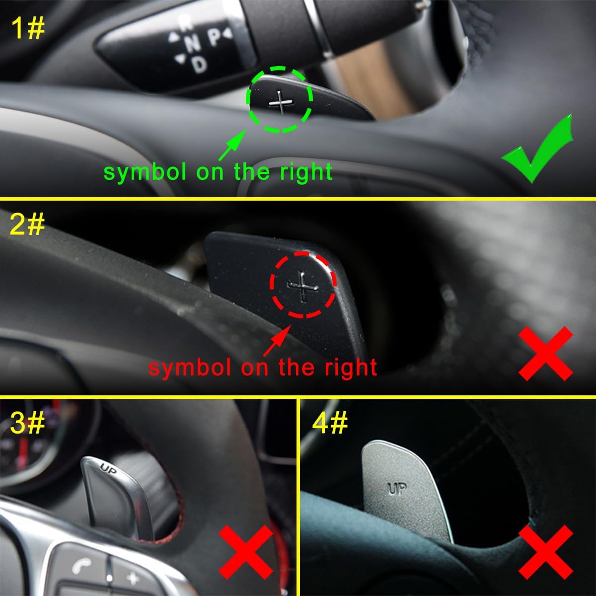 Car Shift Paddle Extension Compatible for Benz A B C CLA CLS E G GL GLA GLC GLE GLS S SL Class Steering Wheel Paddle Shifter Extended Cover Trim Accessories
