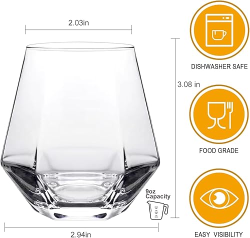 Miniatura 3 de Cadamada Juego de decantador de vino, jarra de diamante con tapón de bola de corcho, delicado juego de decantador para tequila, brandy, escocés y