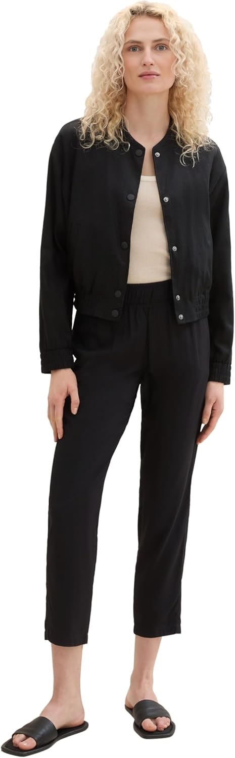 TOM TAILOR 1046504 Pantalones Holgados De Corte Ajustado Mujer