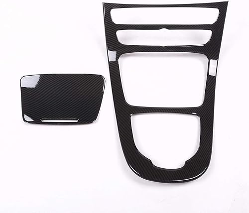 Miniatura 3 de YIWANG Cubierta del marco del panel de engranajes de la consola del ABS estilo de fibra de carbono para Mercedes Benz Clase E W213 2016 2017 2018