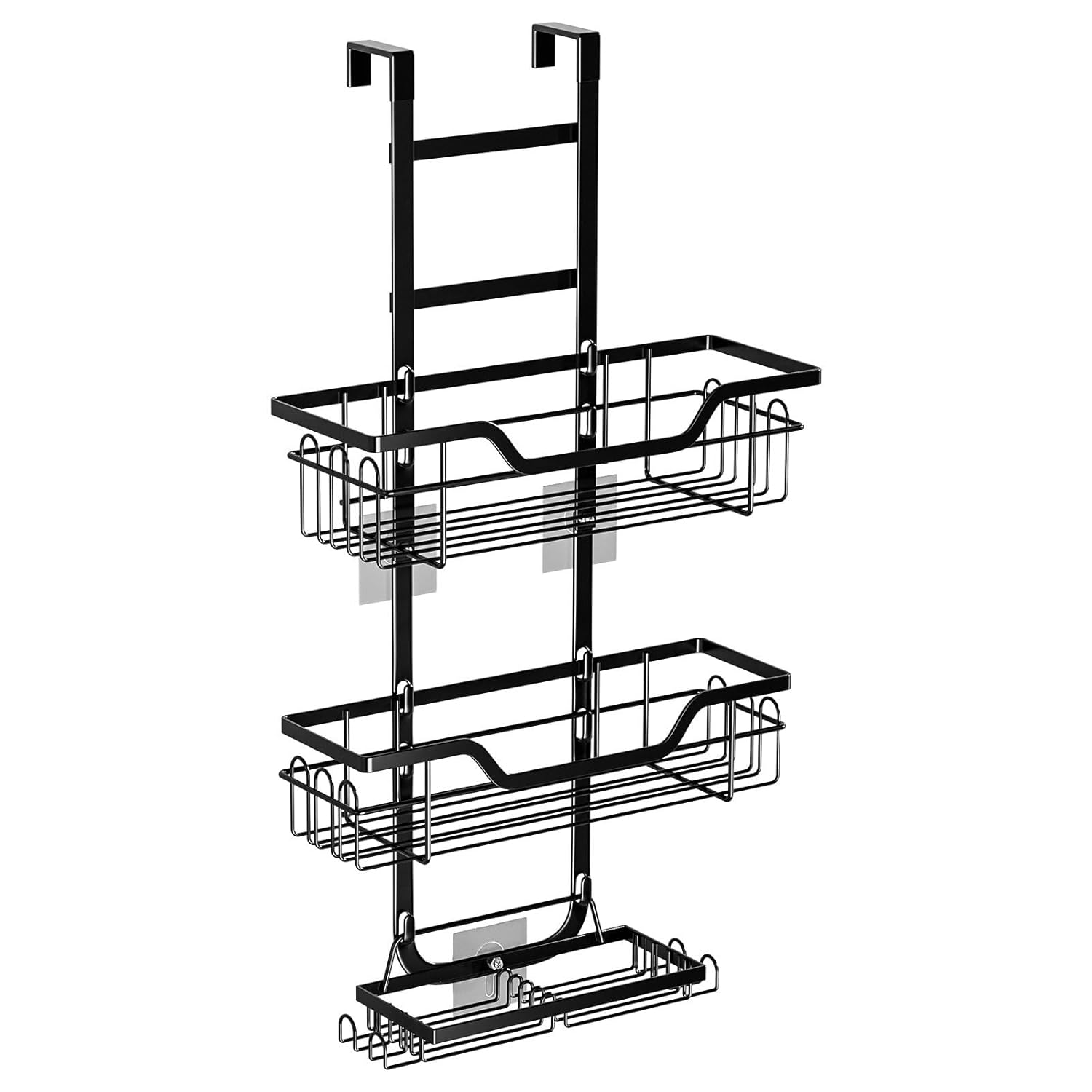 SOONHUA Hanging Shower Caddy 3 Tier Over the Door Shower Caddy Hanging Organizer Shelf with Soap Holder for