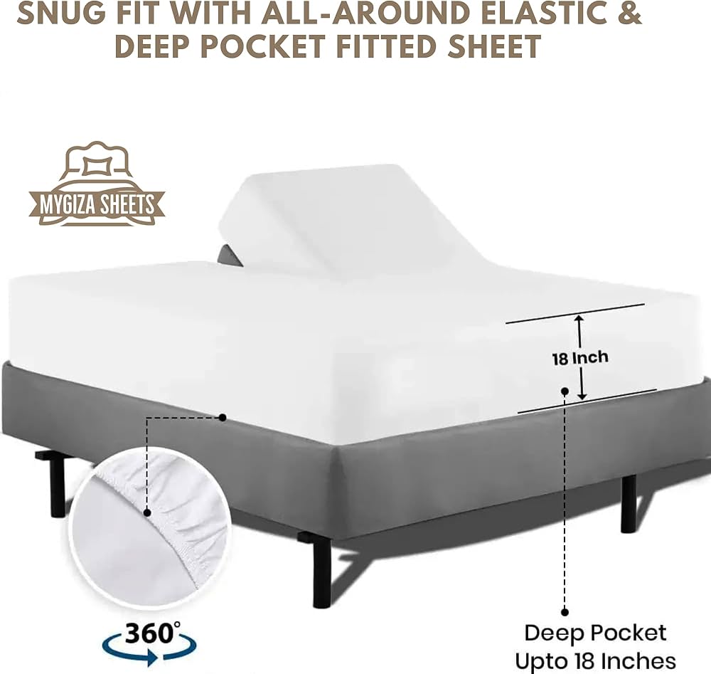 Top Split Queen Sheets Sets For Adjustable Beds, Half Split, 53 OFF