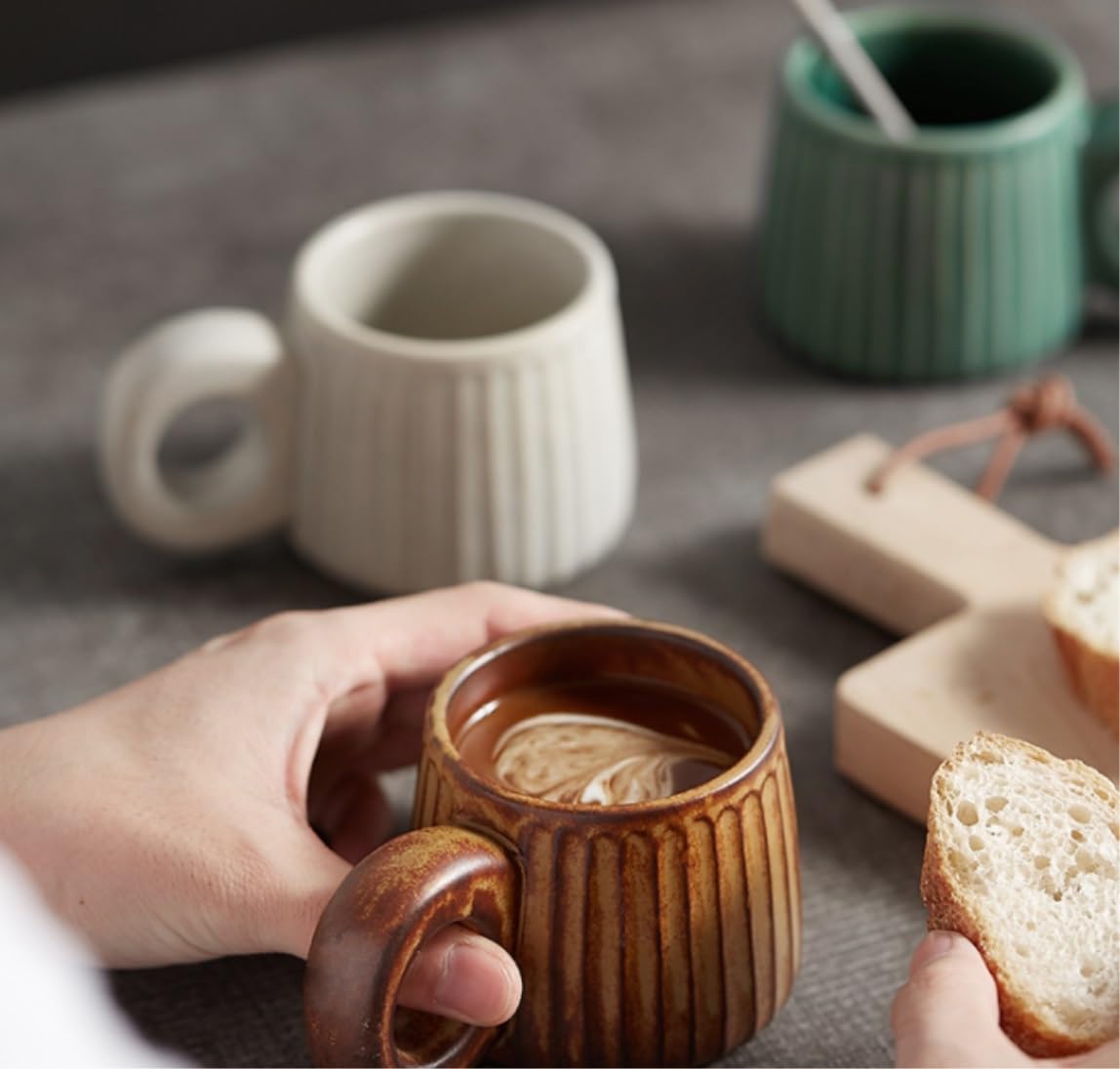 Tazas Tazas Taza Para Beber En El Hogar Taza De Cerámica De Estilo Retro Con Personalidad Taza De Café Utilizada En Tazas De Café Para El Hogar Y La Oficina Taza De Café ( Color : A , Size : 250ml )