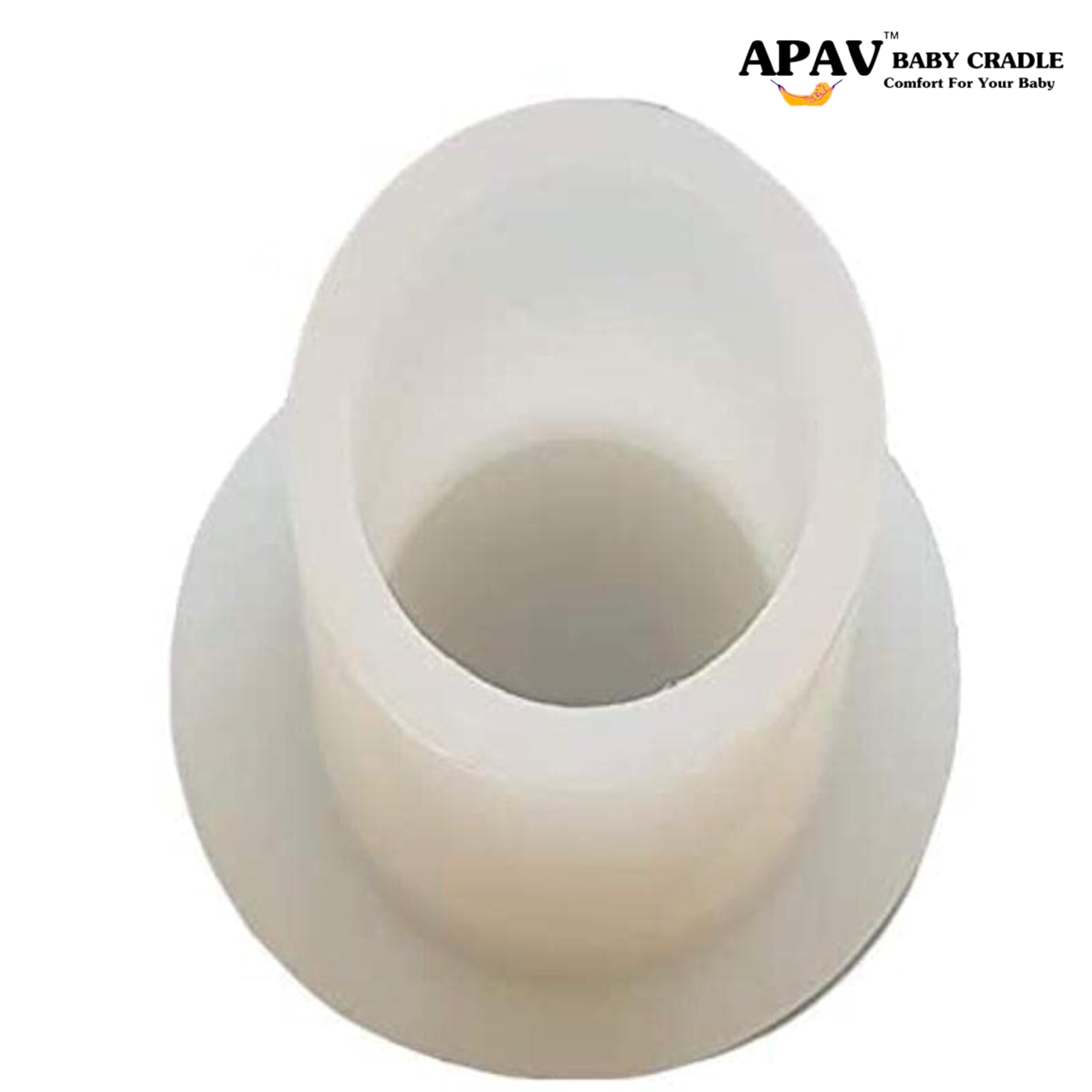 APAV Baby Cradle Silicon Rubber Pad for 1.5 inch Round Pipe I Set of 4 (White) - Image 3 thumbnail