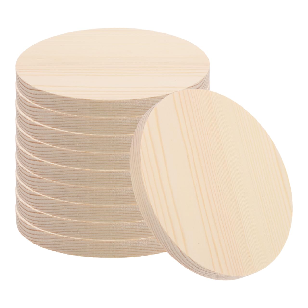 Amazon.co.jp: SEWACC 木材 円形 木材 板 丸い 木の板 木製