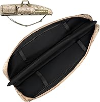 Vista 1 de HUNTSEN Funda Suave para Rifle de Doble Cañón de 38" 42" 44" 46" 52" Bolsa Larga para Armas con Mango Acolchado - Correa Ajustable Cremalleras