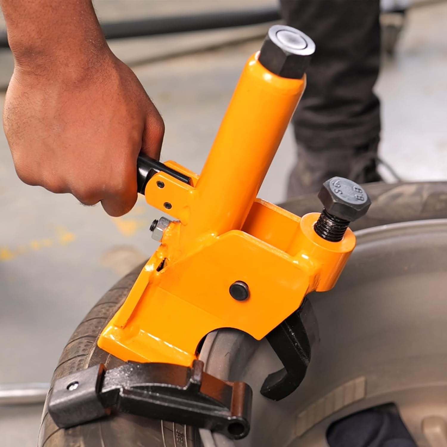 Strumento per rompere le perline dei pneumatici per cerchi da 38-42 pollici, costruzione in acciaio portatile (5,2 kg), compatibile con avvitatore a percussione e utensili manuali per pneumatici ATV