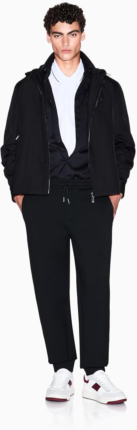 Armani Exchange mens Twill Hooded Jacket - Image 4