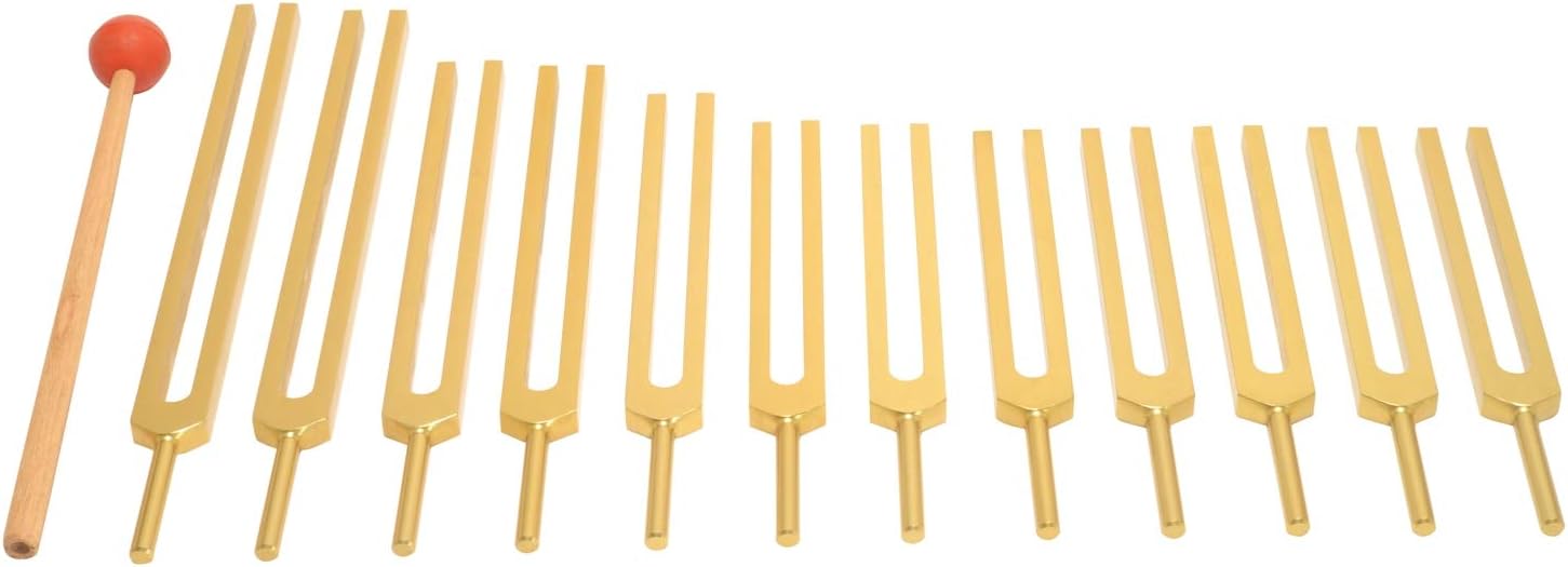 TFS Tuningforkshop Gold Finish Kabbalah Tree of Life Tuning Forks for Sound Healing