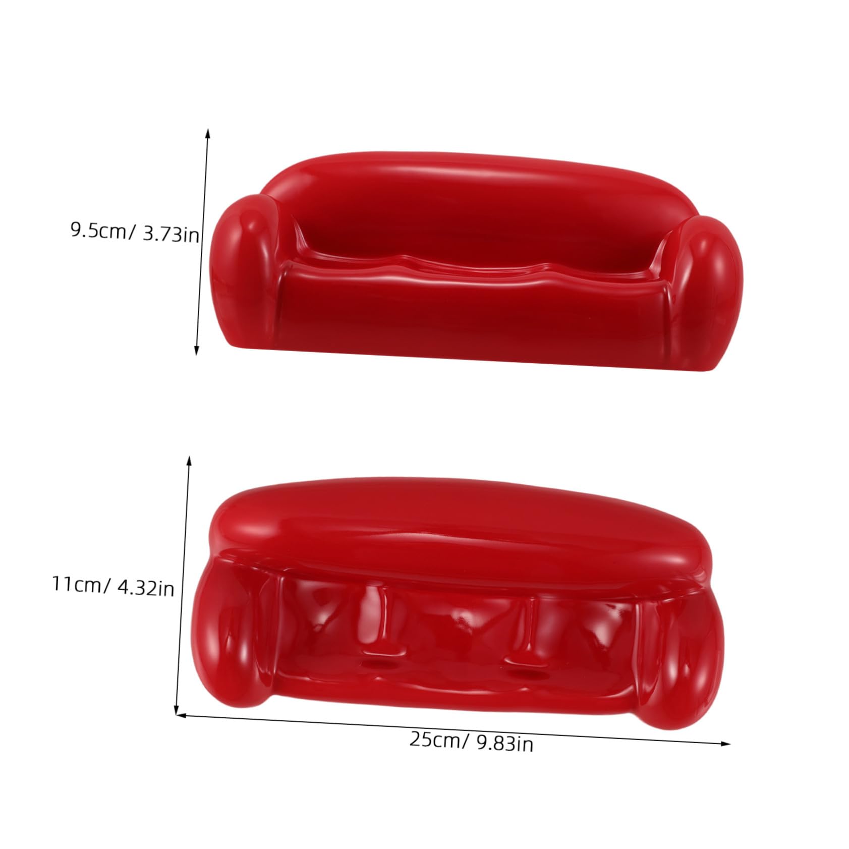Holibanna Organizador de Joyas de Cerámica Forma de Sofá Pequeño Bandeja para Anillos Pulseras Collares y Pendientes Decoración Funcional para Tocador