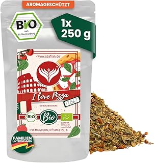 Azafran BIO Pizza Gewürzmischung, Gewürz für Pizza, Pasta, Tomatensauce & mediterrane Küche 250g