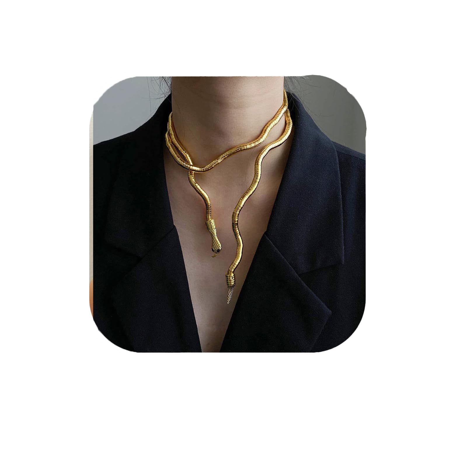 Moguri Naszyjnik Wężowy, Biżuteria, Łańcuszek, Złoty, Snake, Bransoletka na Ramię, Choker, Gumowa
