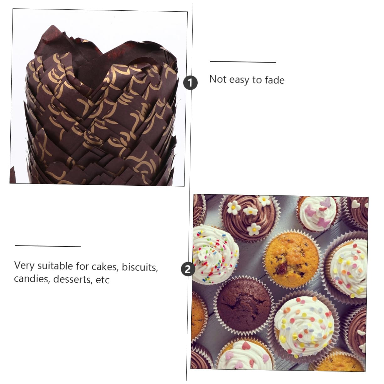 MAGICLULU Lot De 3 Moules À Muffins Accessoires Pour Gâteaux Gobelets En Papier Huilé Pour Événements 150 Pièces X 3