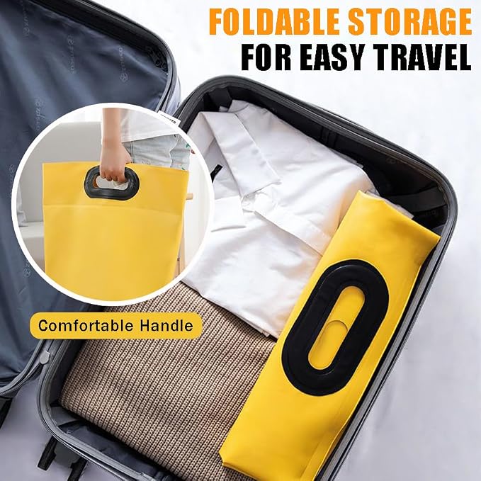 Cubo plegable para pies, portátil, con asa, para viajes y camping miniatura 5