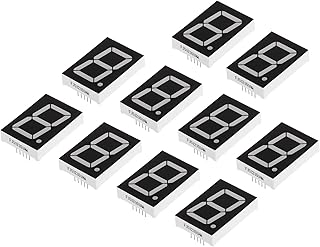 PATIKIL LED Display Digital Tube, 10 Pack Common Cathode 7 Segment 10 Pin 1 Digit 6V LED Display Module for Electronic Driver Board, White