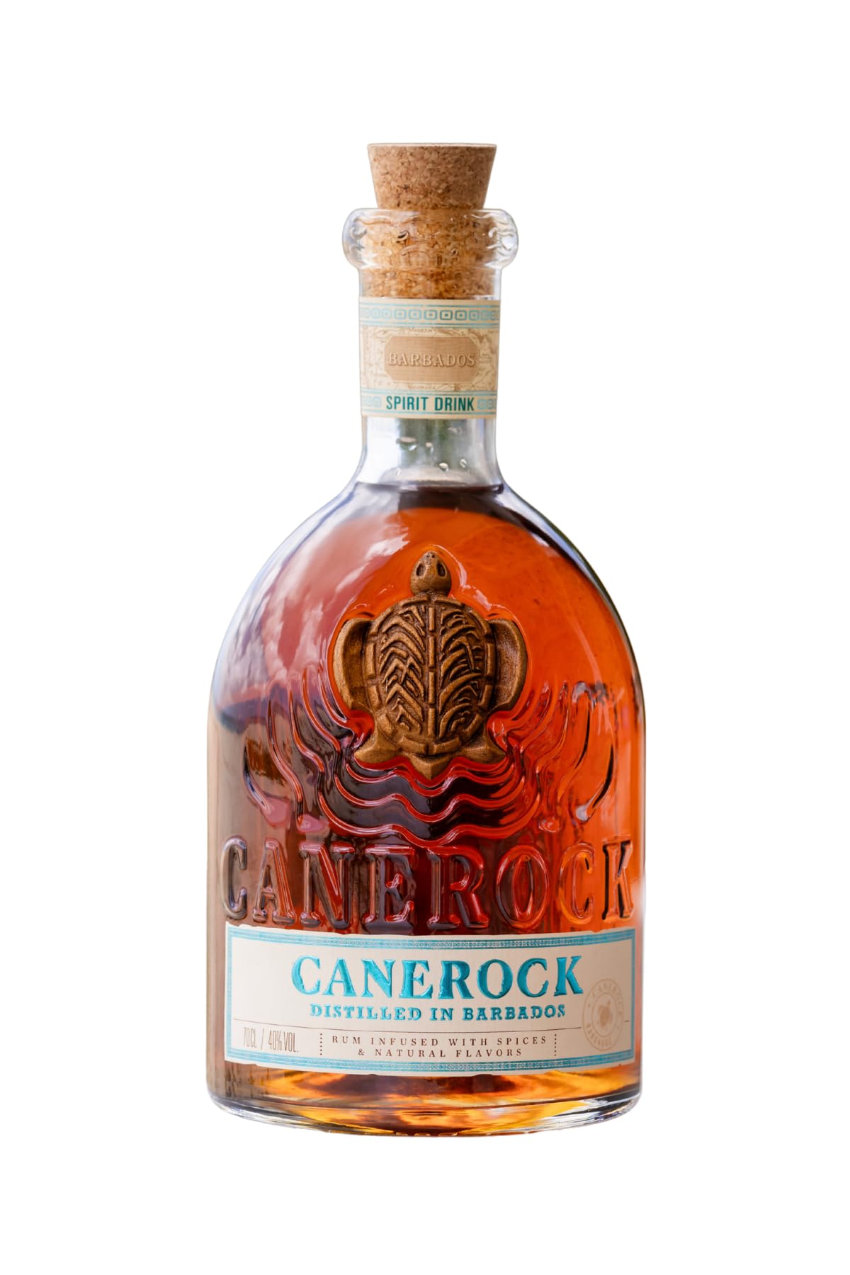 Canerock - Authentic Barbados Rum Infused with Natural Vanilla, Coconut & Ginger - Smooth & Well-Balanced Taste - Rum Gifts for Men & Women, Great for Sipping Neat & Cocktails - 40% ABV, 70cl