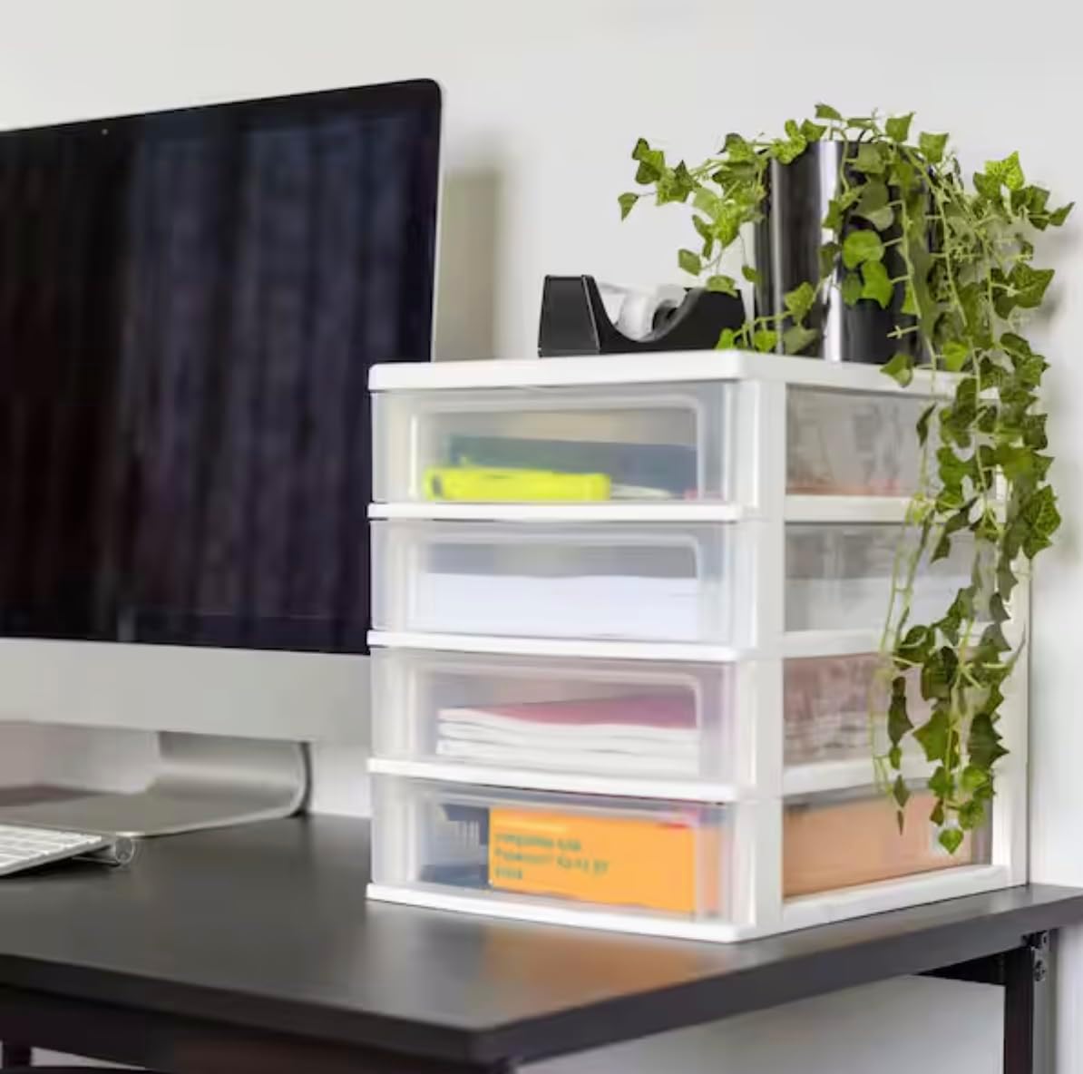 Compact 4-Drawer Desktop Storage System JL15002