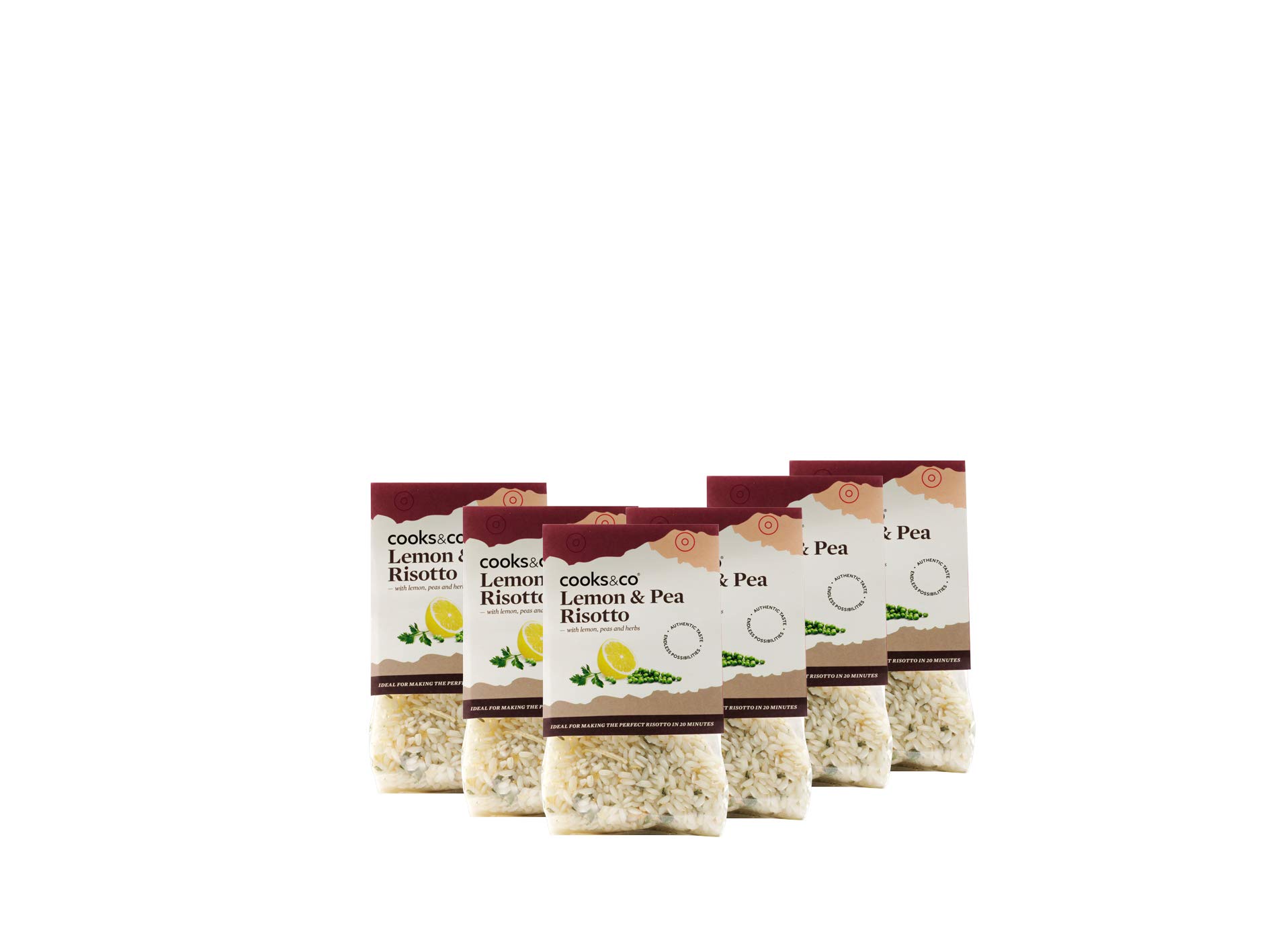 Cooks & Co Lemon & Pea Risotto 90 g (Pack of 6)
