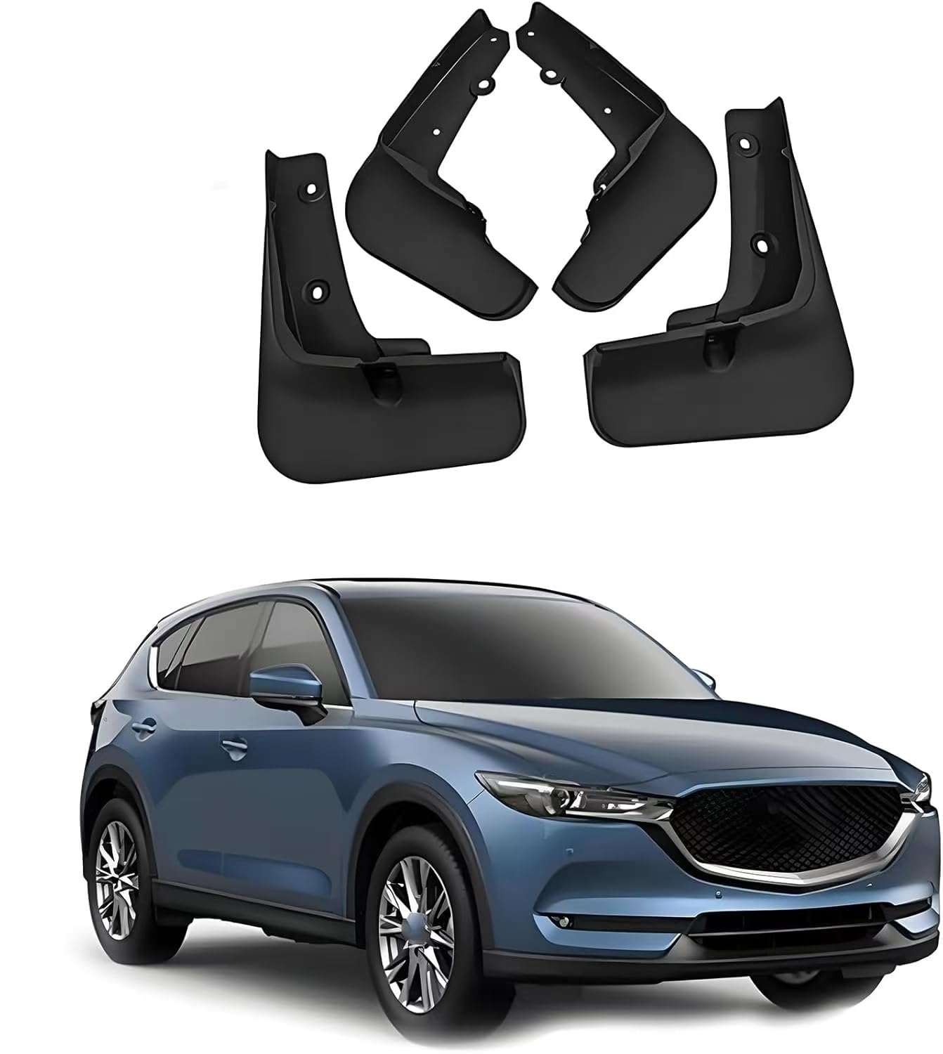 Fengxh Normal No-Drill Mudflaps For Mazda Cx-5 Cx5 2021-2024, Bolt-On Kit, Road Legal