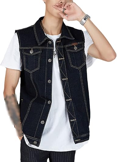 Men's Vest Denim Vest Jacket Jeans 