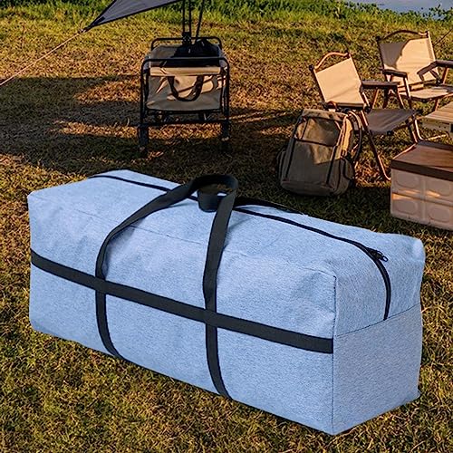 Travel Duffle Bag Foldable Zipper Container Bag Thick with Handle Quilt Storage Bag Moving Bags for Comforter Clothing Space Saving, Blue3