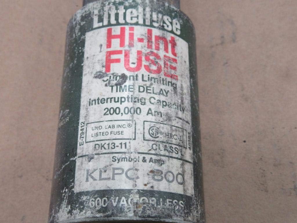 LITTELFUSE KLPC800 800 AMP, Class L, Fuse, KLPC Series