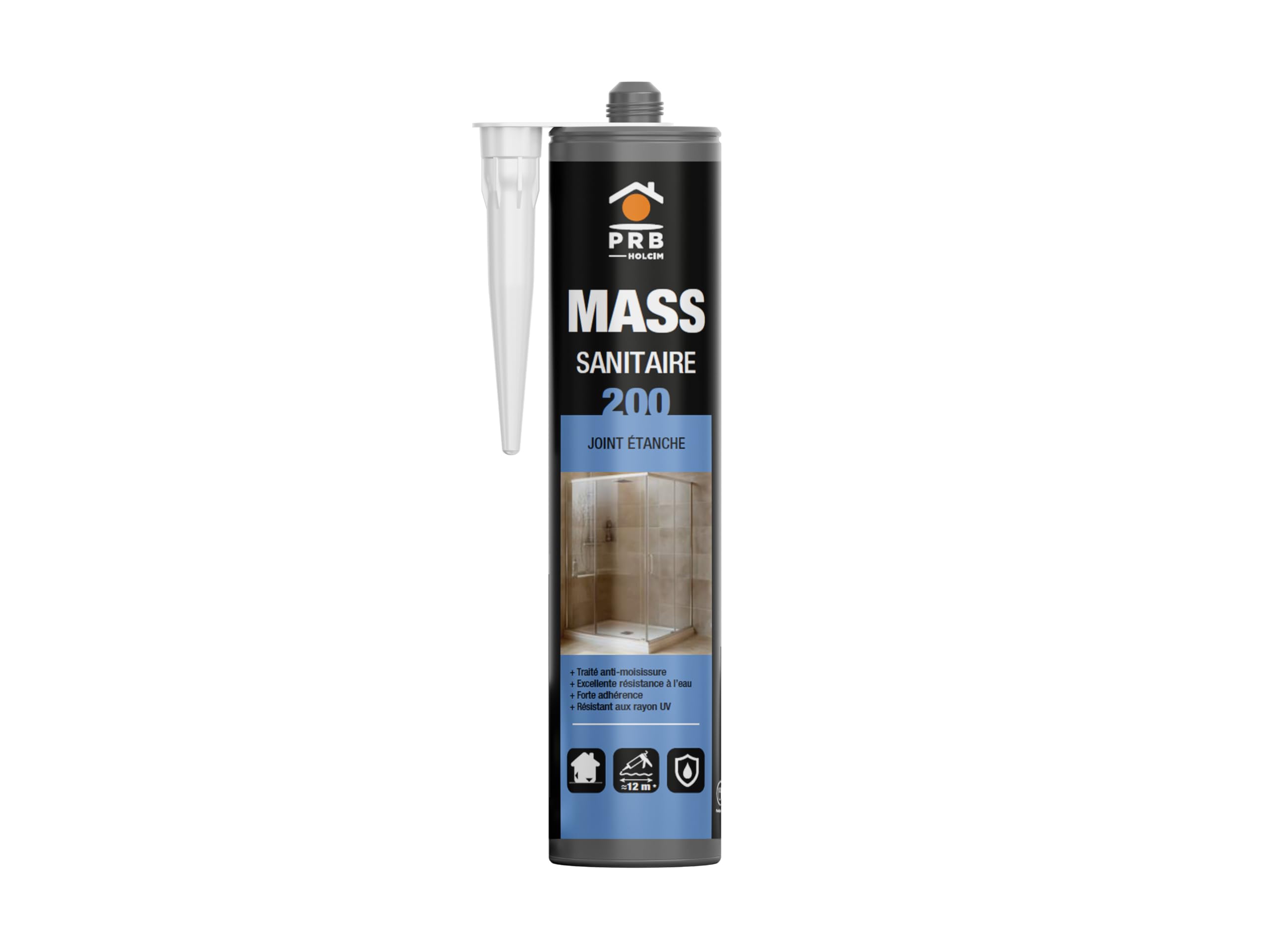 9 Cartouches de Mastic Silicone Gris 9x300ml - Cuisine et Salle de Bain