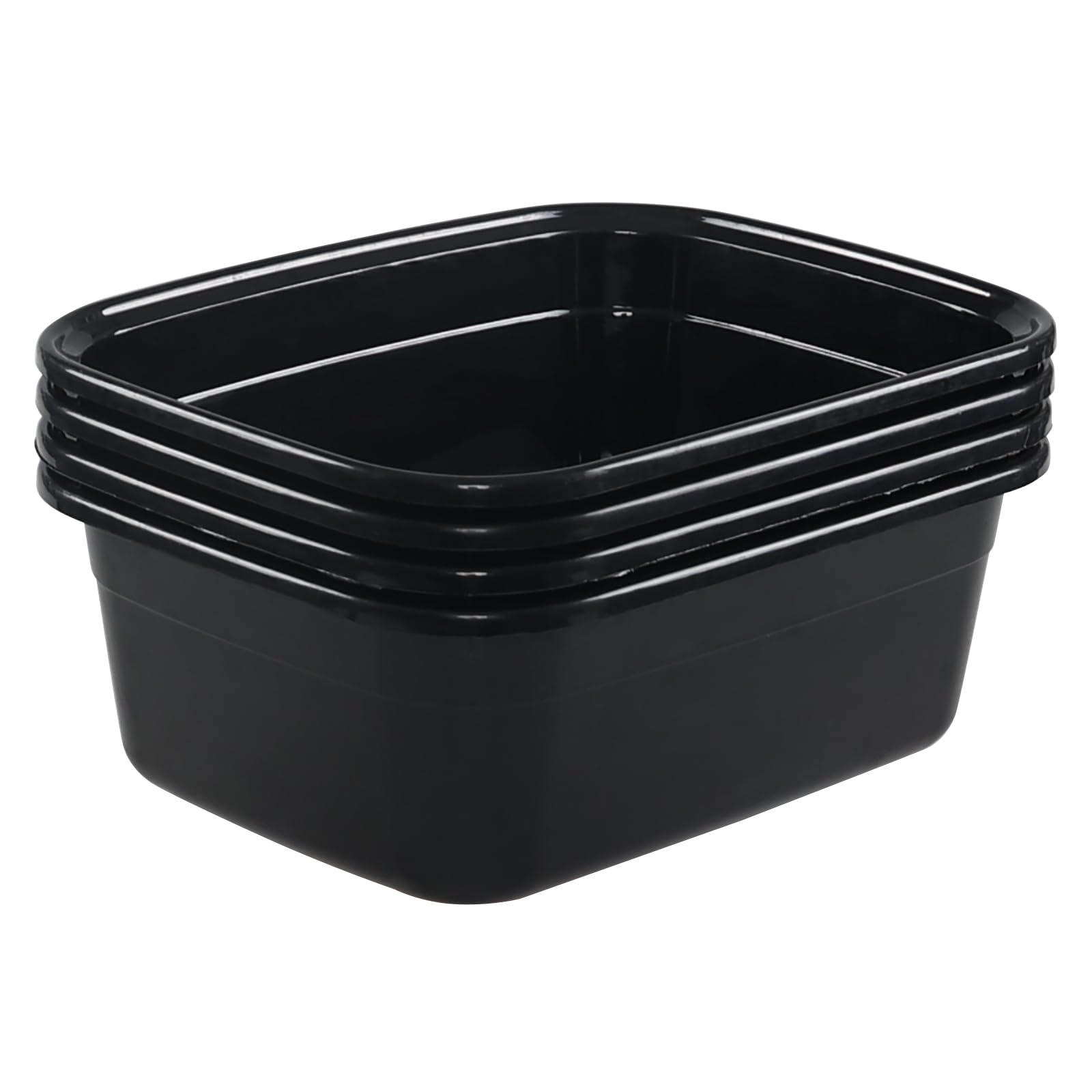 Asking 14 L Schwarze Waschschüssel, Waschschussel Kunststoff, 4 Stück