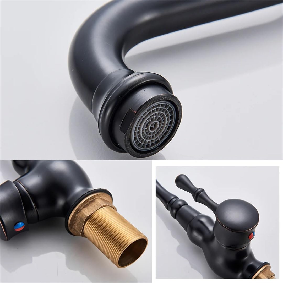 Hgvcfcv Rubinetto per lavello da cucina 360 Ruota Singola Maniglia Miscelatore Acqua Calda e Fredda Rubinetti Deck Mounted Rubinetto Del Bacino