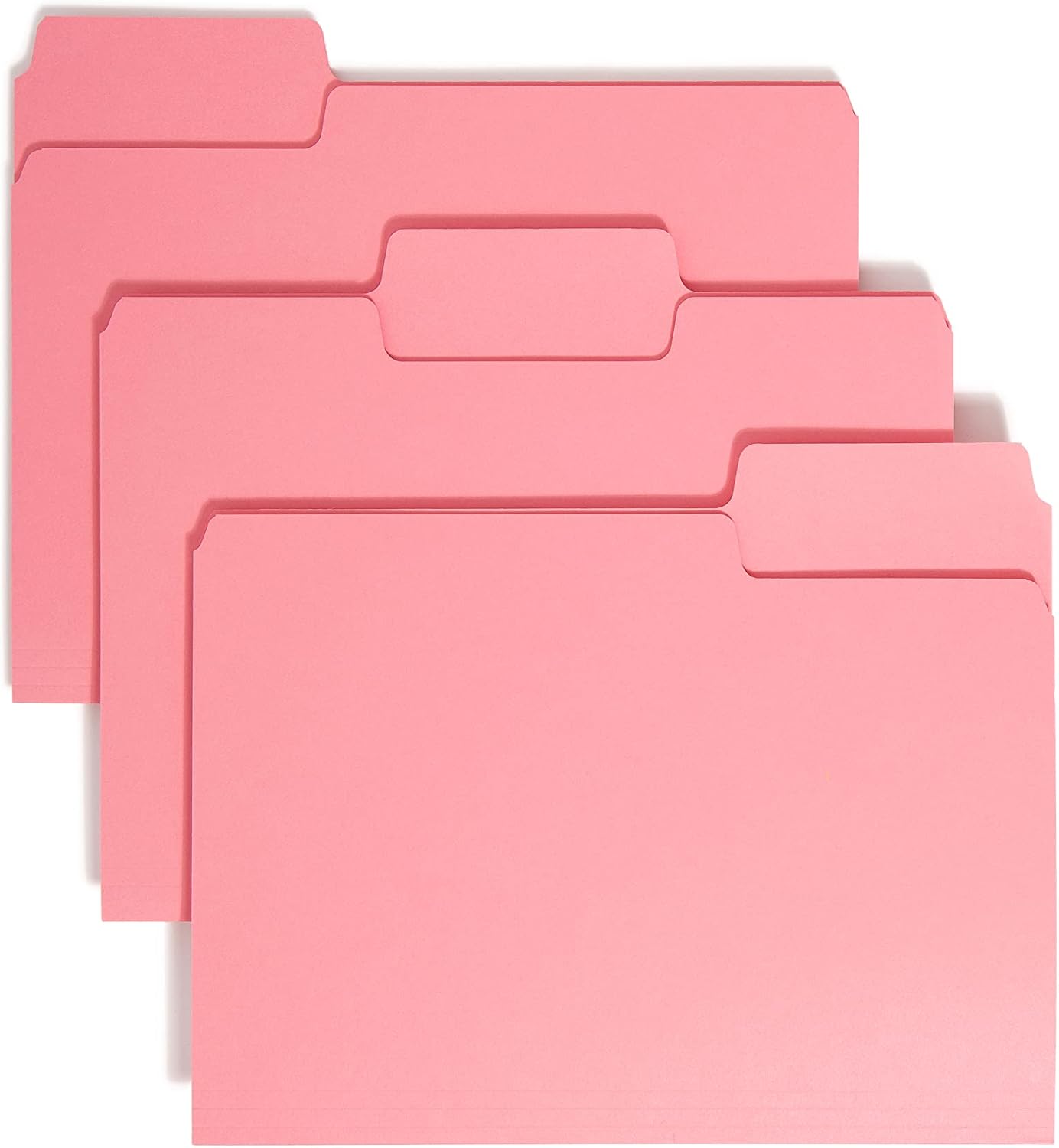 Smead SuperTab File Folder, Oversized 1/3-Cut Tab, Letter Size, Dark Pink, 12 per Pack (11819)